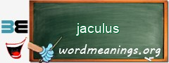 WordMeaning blackboard for jaculus